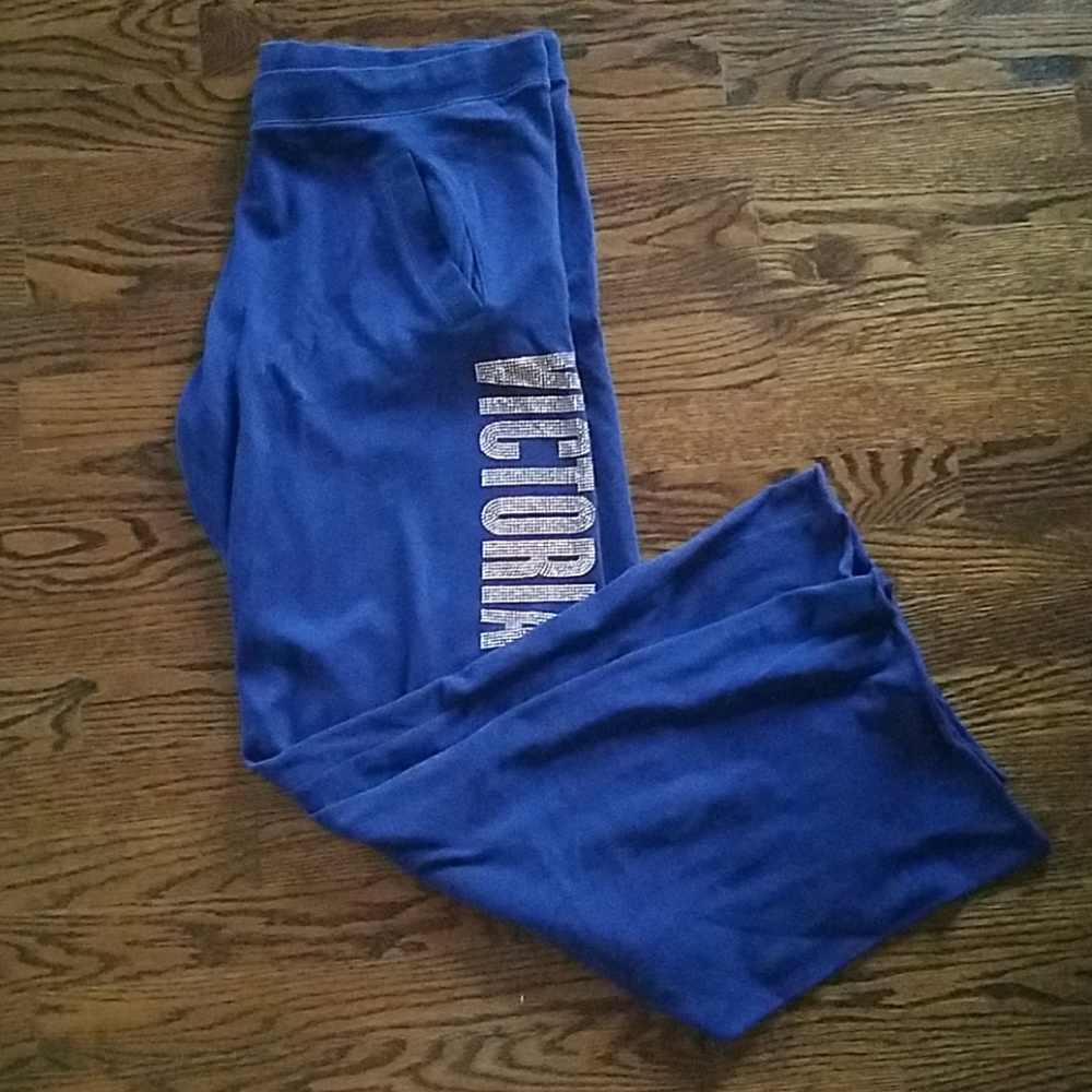 Victoria's Secret Blue and Gold Sweatpants